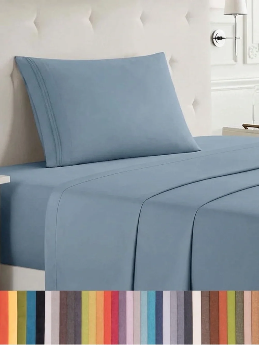 ienjoy Home Premium Ultra Soft 3-Piece Twin Sheet Set in the color Stone. NWT